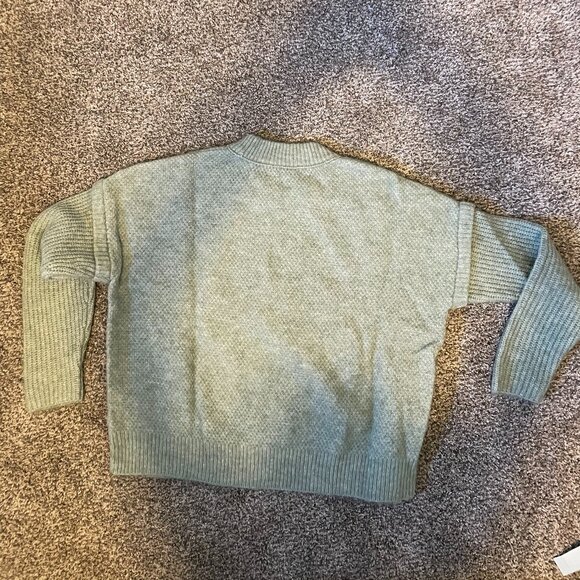 Madewell Mint Green Sweater with Cable Knit Design - Picture 2 of 2